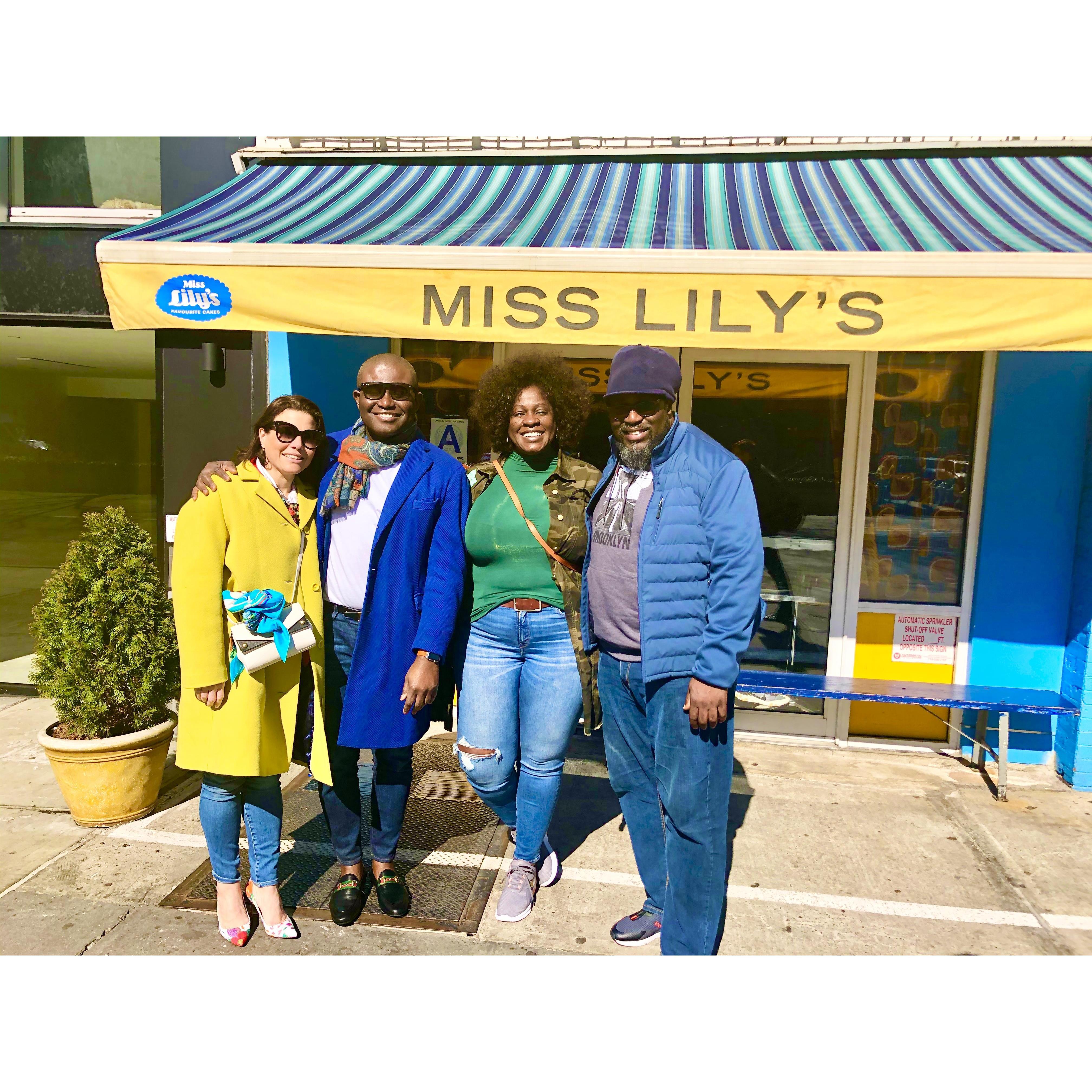 Out at one of our fave Jamaican restaurants in NYC