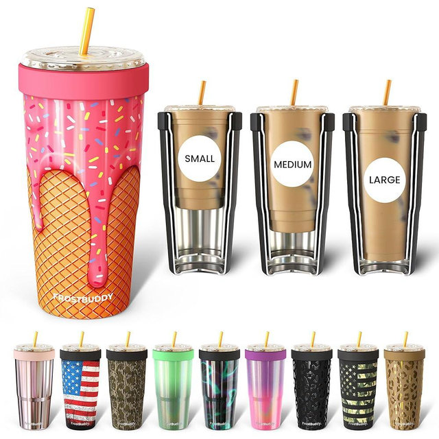 Frost Buddy Togo Buddy | 30 oz Stainless Steel Vacuum Insulated Tumbler | To Go Coffee Cup – Reusable, Iced Coffee Cups, Travel Mug, Thermal Cup for Hot & Cold Drinks, Dunkin Cup (Ice Cream)