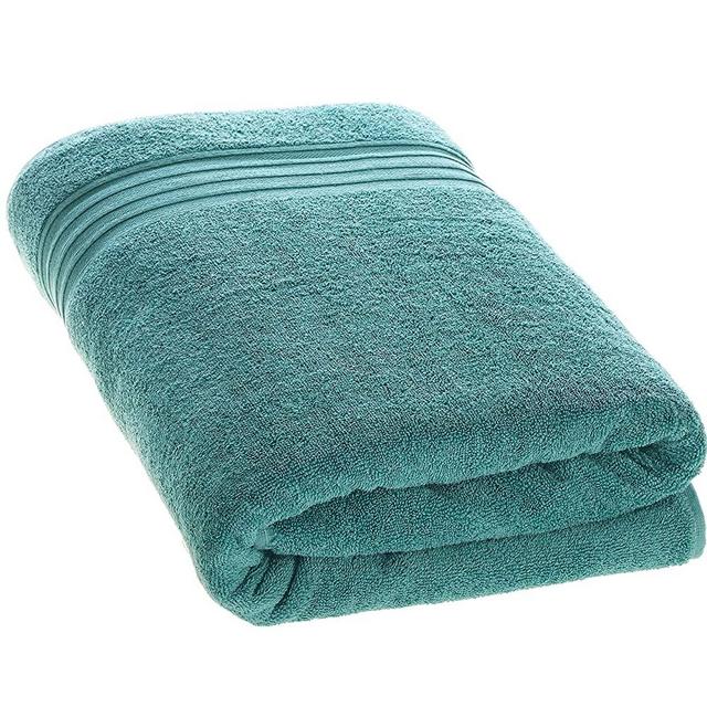 Hammam Linen 100% Cotton Towels Soft and Absorbent, Premium Quality (Green Water, Bath Sheet)