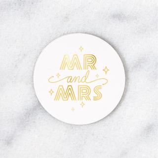 Groovy Couple Round Coasters, Set of 50