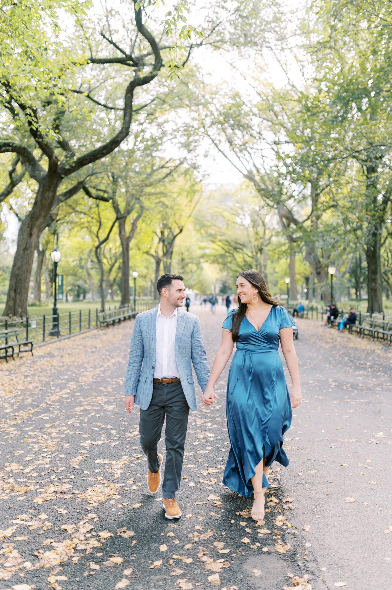 Engagement photos in Central Park 2021