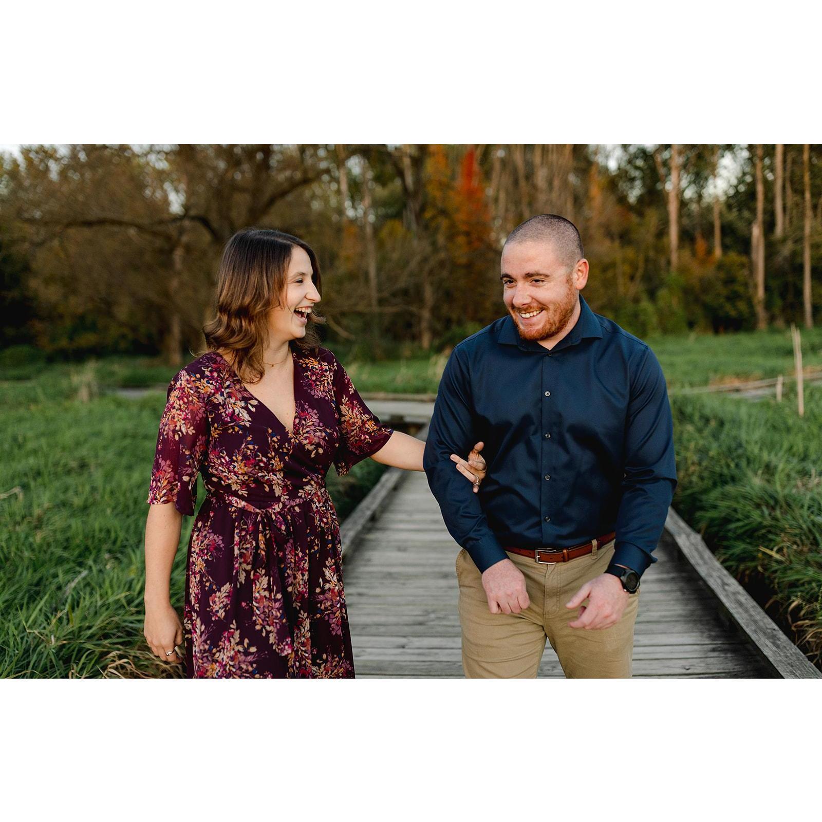 Having fun at our engagement shoot :)
