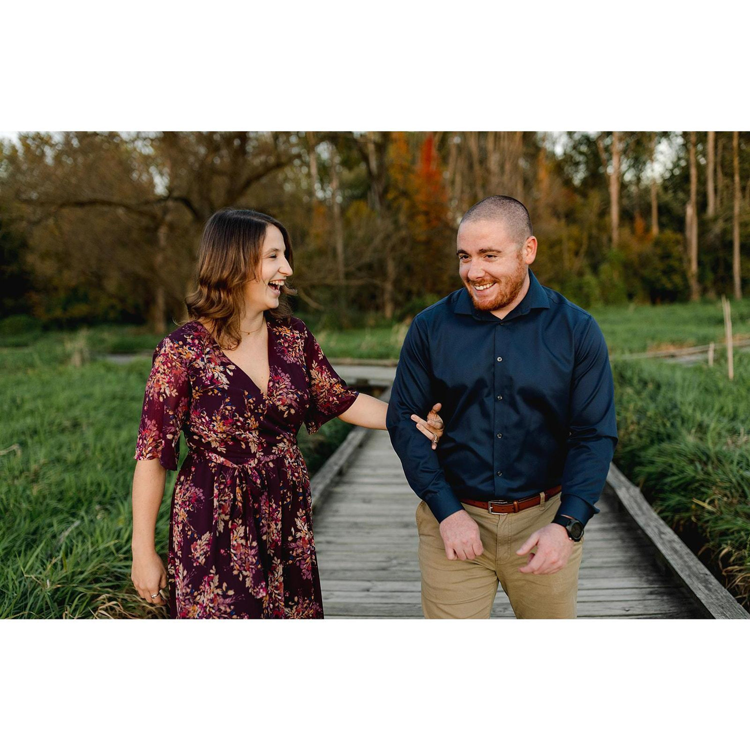 Having fun at our engagement shoot :)