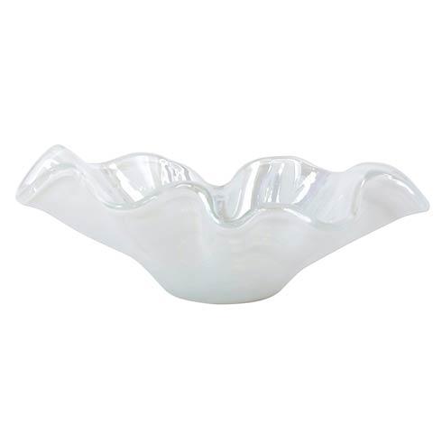 VIETRI ~ Onda Glass ~ White Large Bowl, Price $109.00 in Tupelo, MS from Elizabeth Clair's