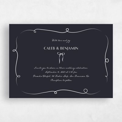 Multi-Colored Wedding Invitation - Kasey Landscape