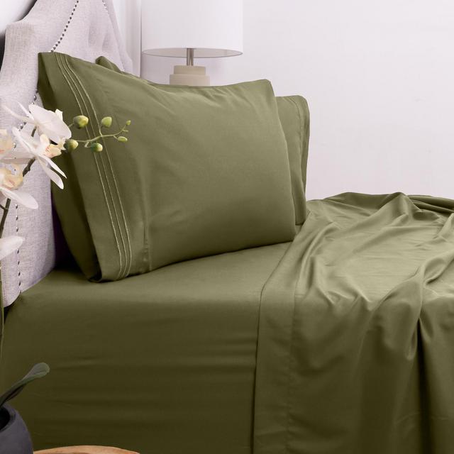 Egyptian Comfort 1800 Thread Count 4 Piece King Deep Pocket Bed Sheet Set