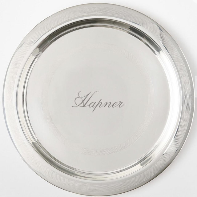 Celebration Silver Etched Tray