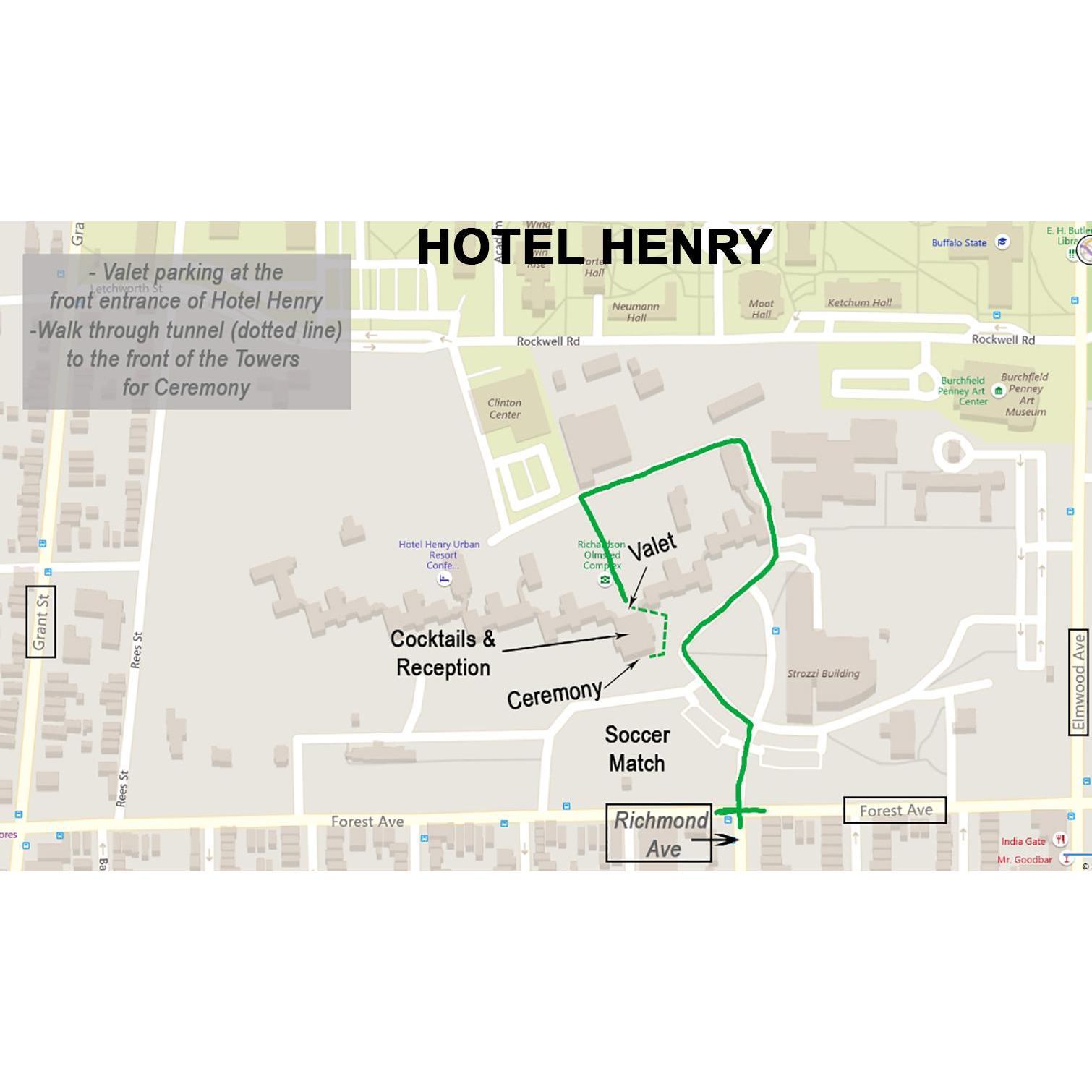 Location of events at Hotel Henry