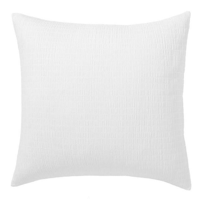 Beck Ruched Cotton Sham, Euro, White