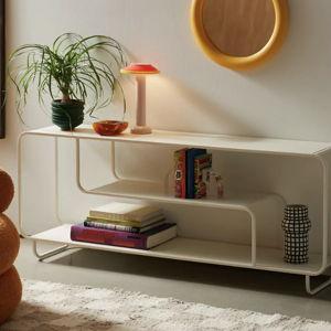 Alana 70's Inspired Media Console - White