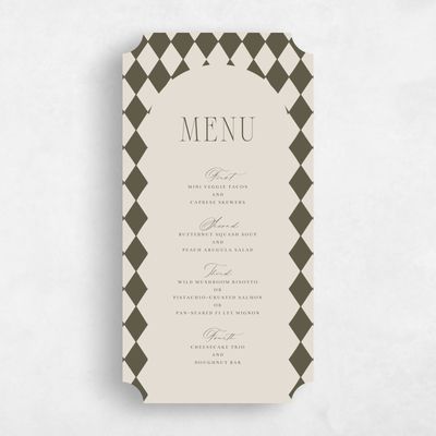 Green Ticket Wedding Menu - Anara