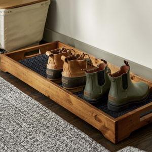 Rustic Wooden Boot Tray