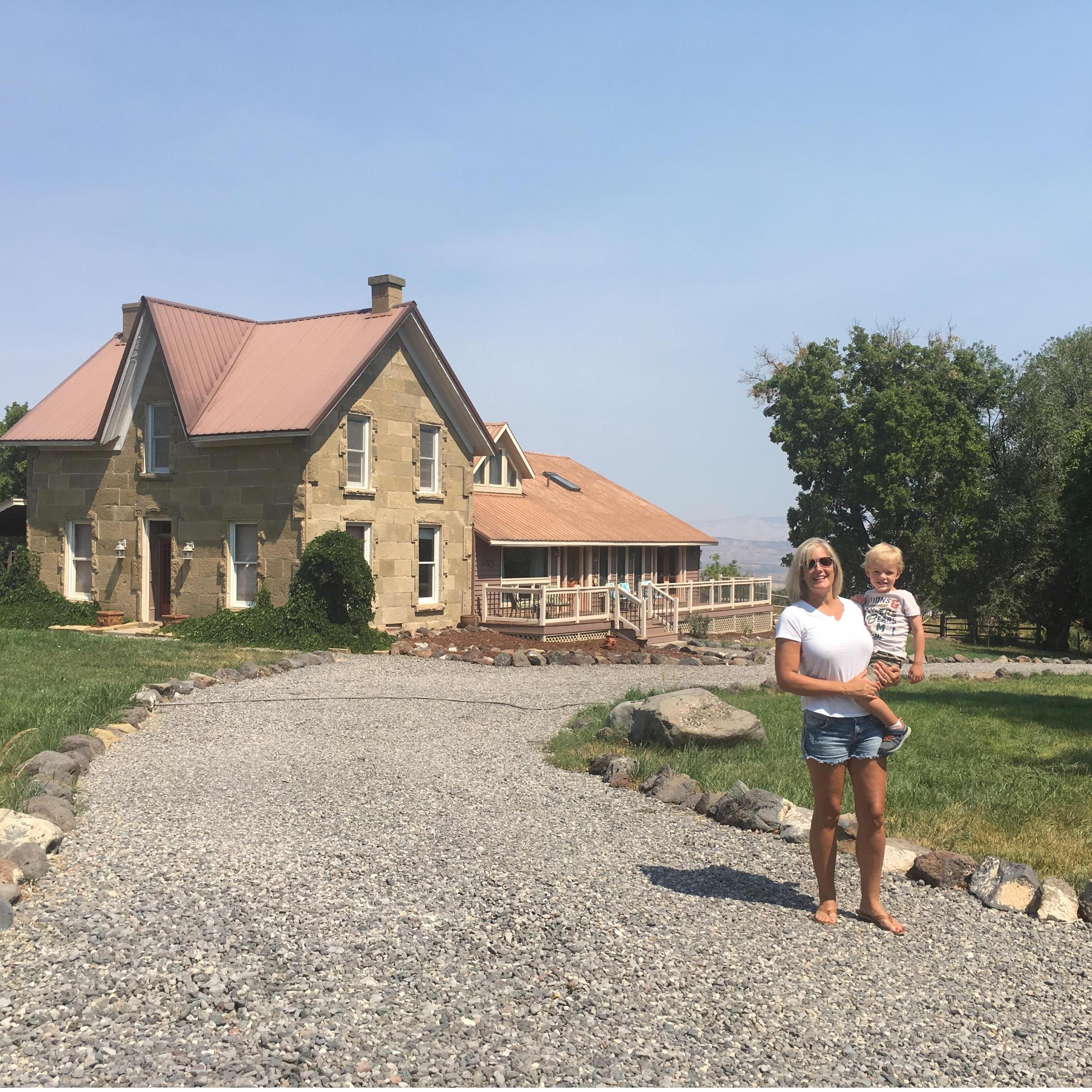 Grayson and Gammy at the ranch where Steve and I will say "I do."