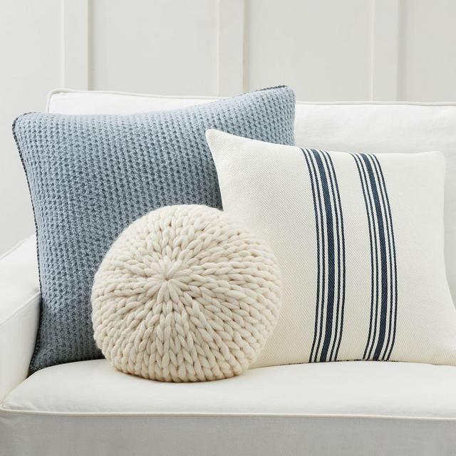 Modern Stripe Blue Pillow Cover Set