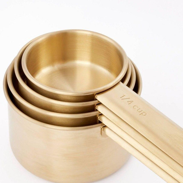4pc Stainless Steel Measuring Cups Champagne - Figmint™