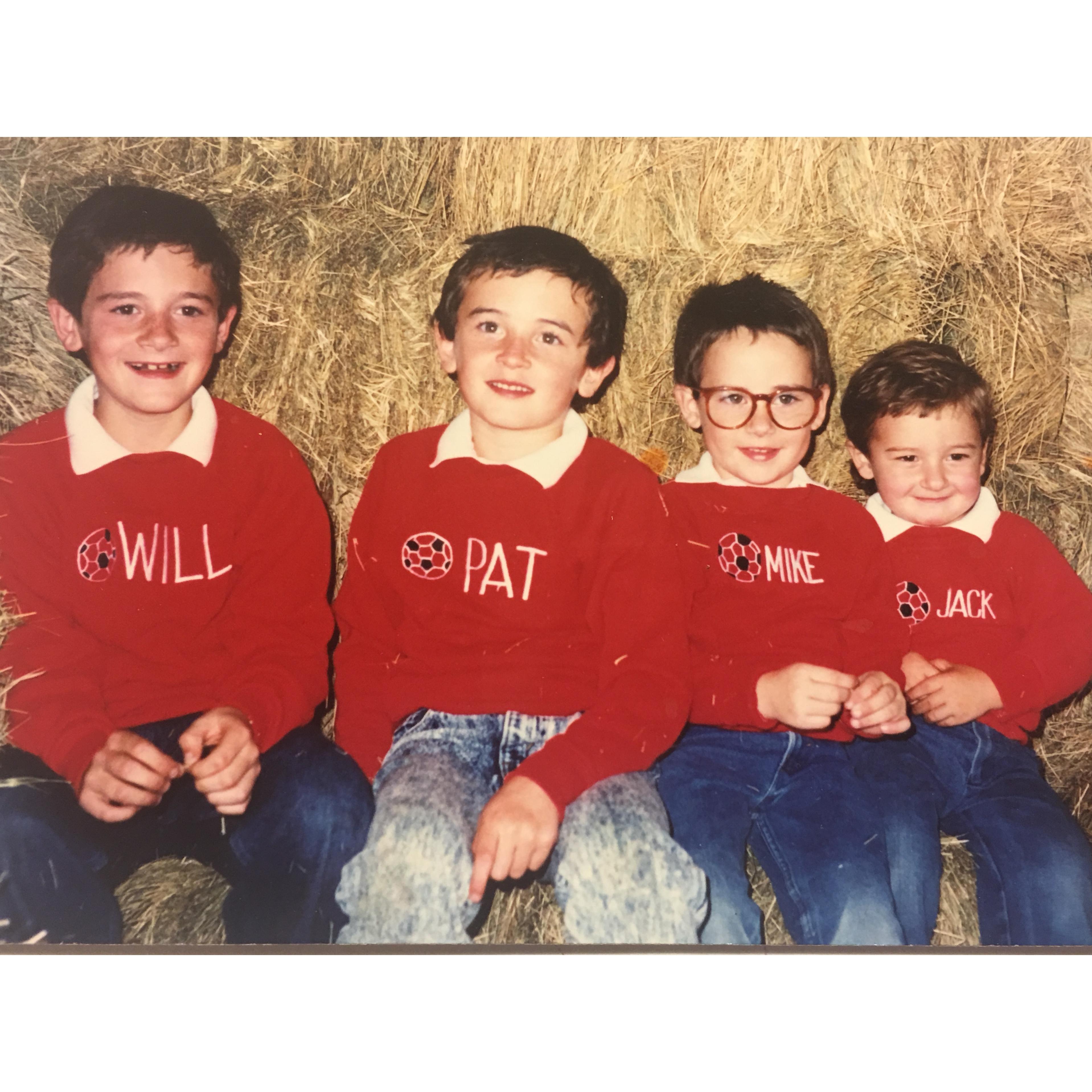 Michael and his three 'Best Men'