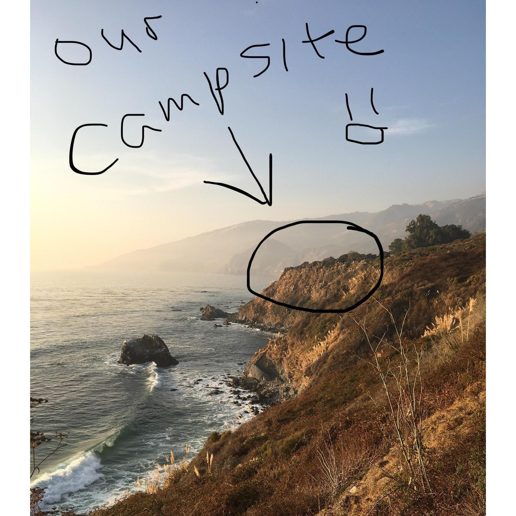 This is the first photo that Mazie took (and edited so well) of the group campsite where she and Billy first met, in November of 2018.