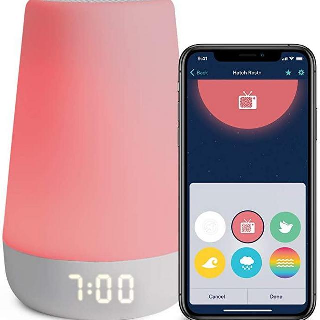 Hatch Rest+ Baby Sound Machine, Night Light, Time-to-Rise Plus Audio Monitor, White Noise Soother, Toddler Sleep Trainer, Kids Alarm Clock, Nightlight