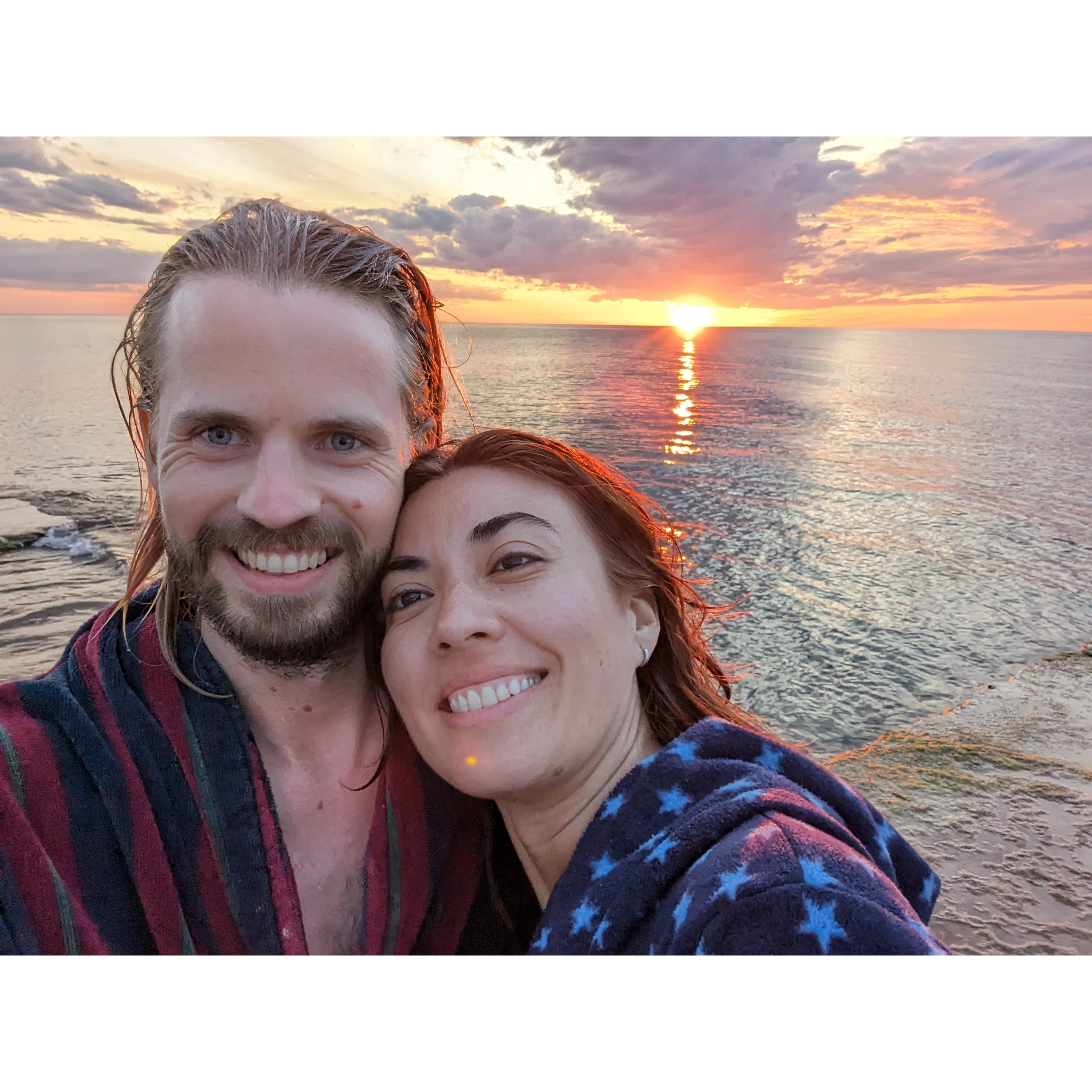Post sunset dip in Öland