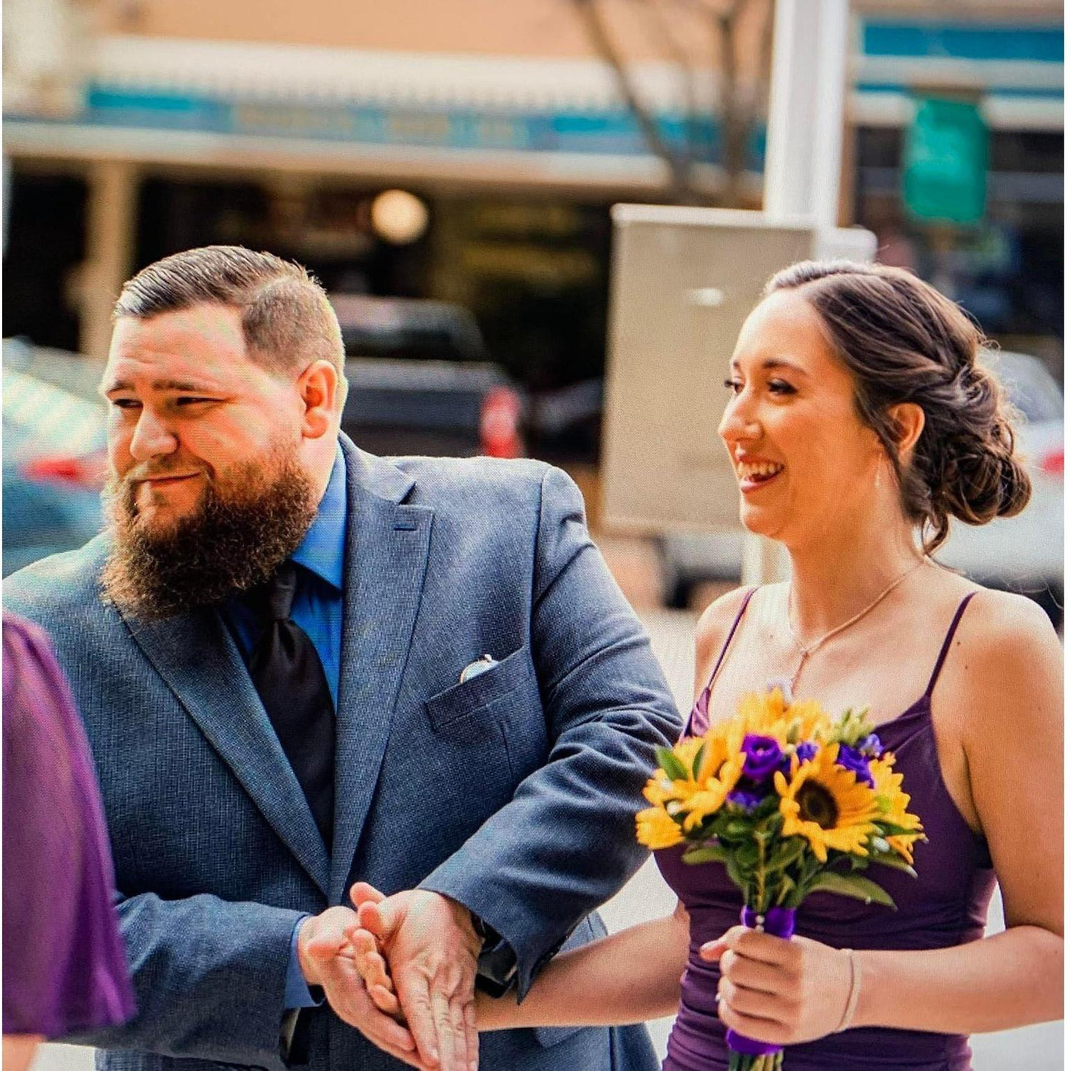 Favorite picture of us from the Matron of Honor's wedding day