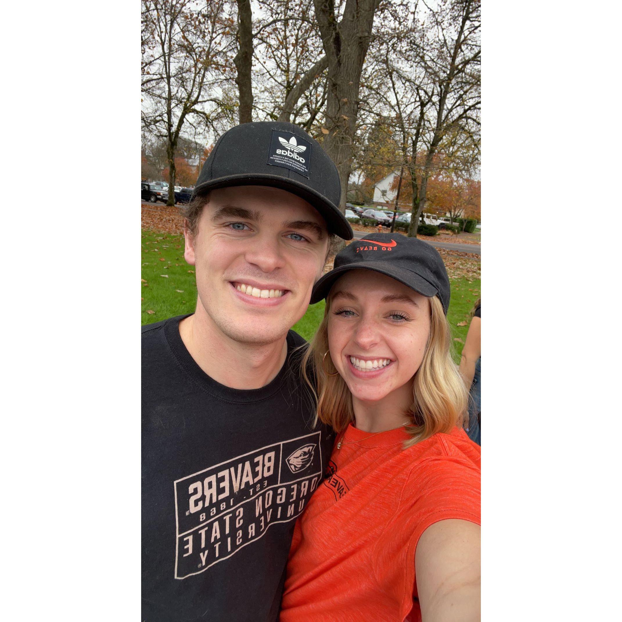 November 2021 - First Beaver football game as Alumni!