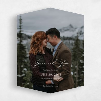 White Diamond Wedding Save the Date - Mirador Photo