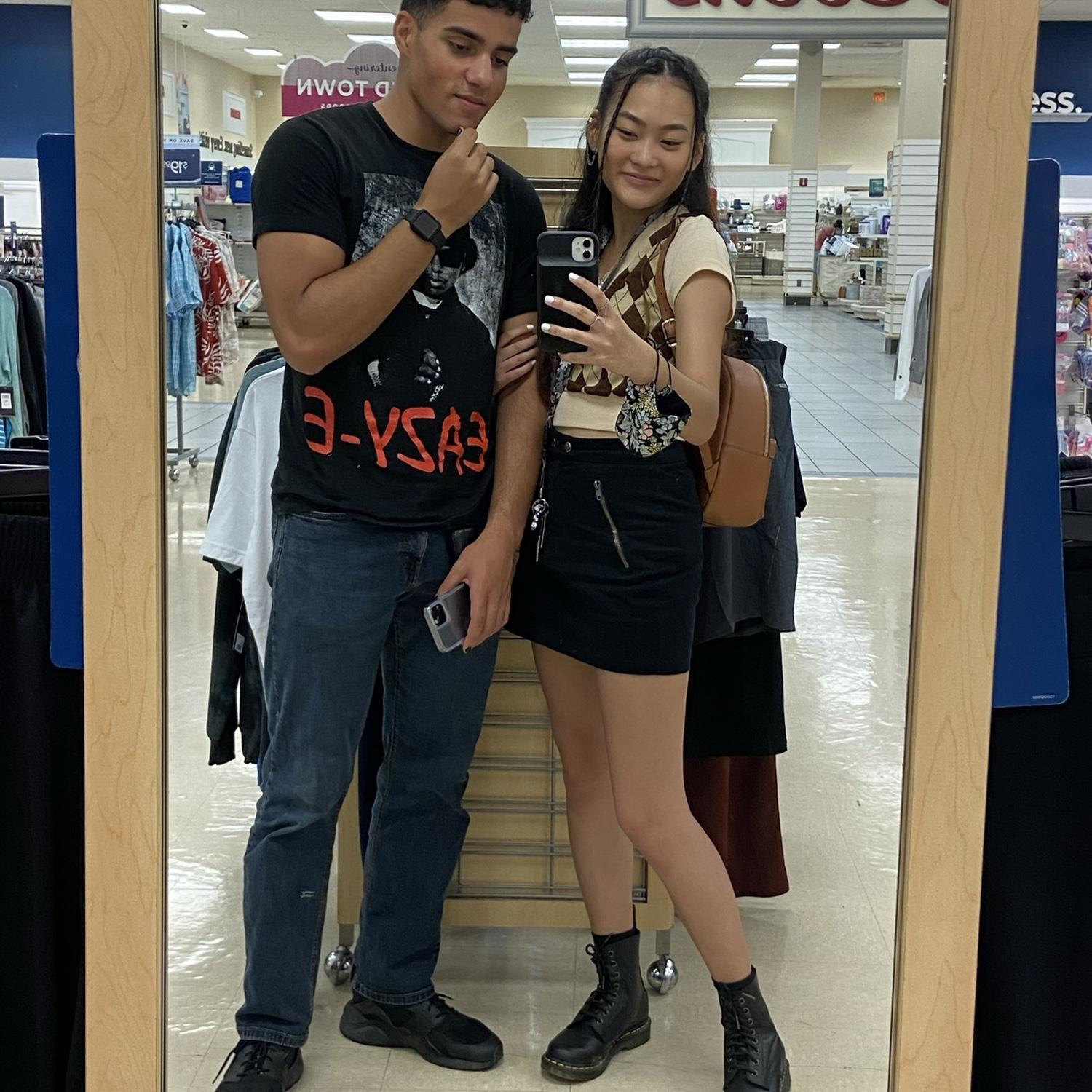 8/17/21: When we first started dating and went to the mall :)