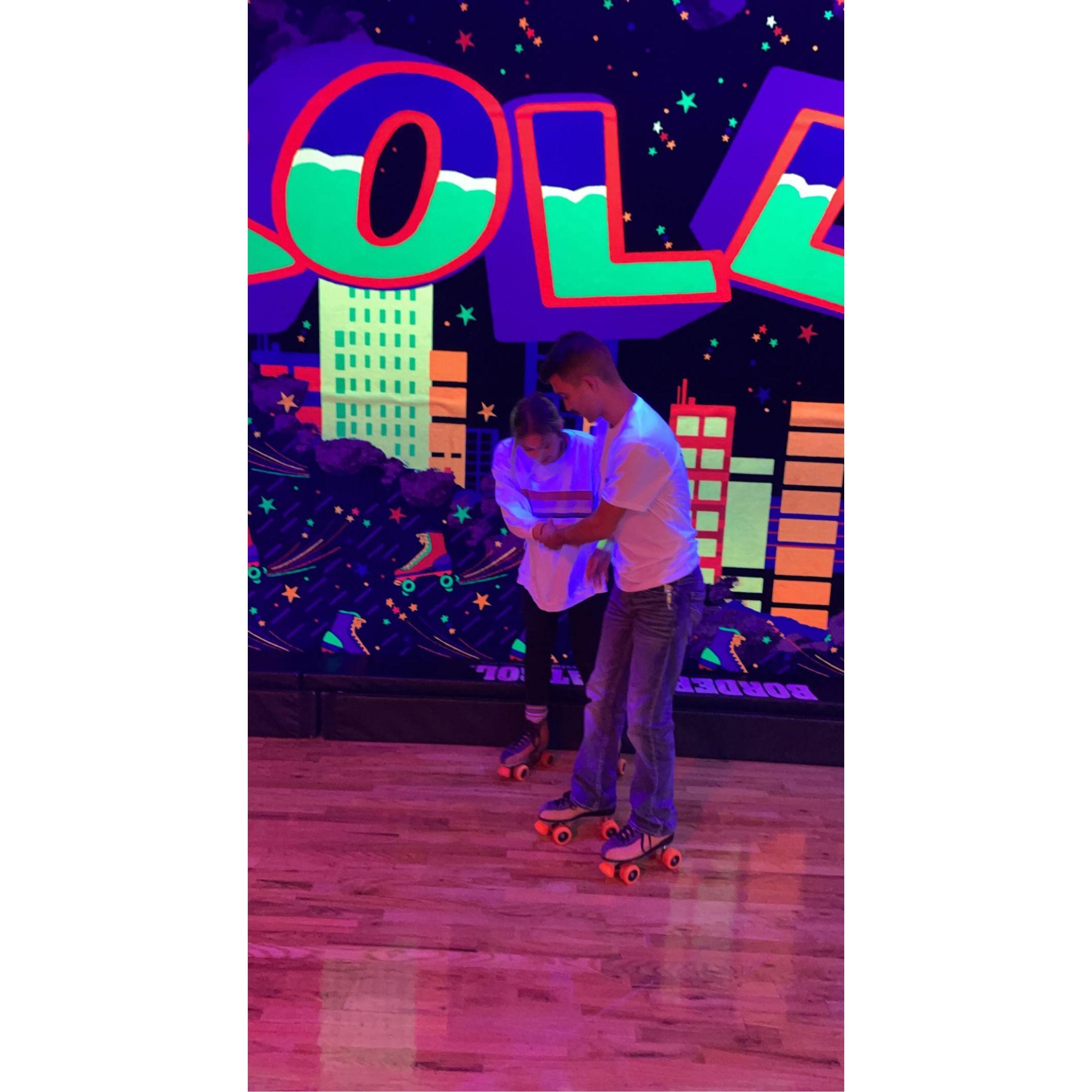 Our first time roller skating!