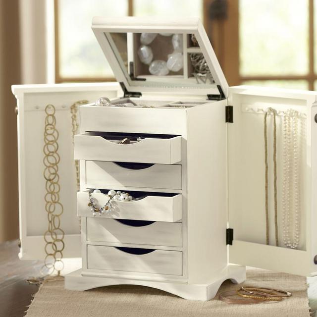 Ultimate Jewelry Box, Antique White