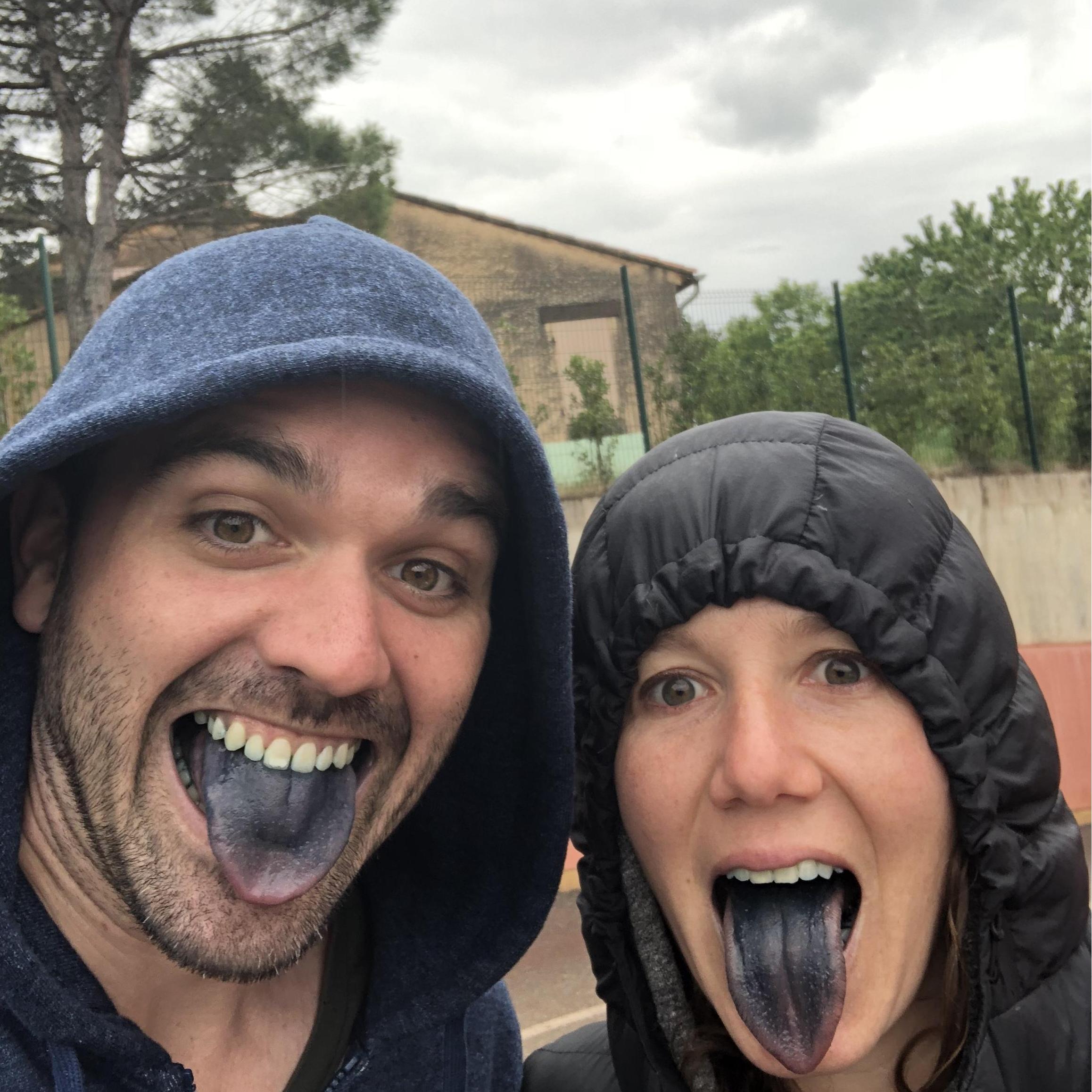 Eating lavender meringues in Provence!