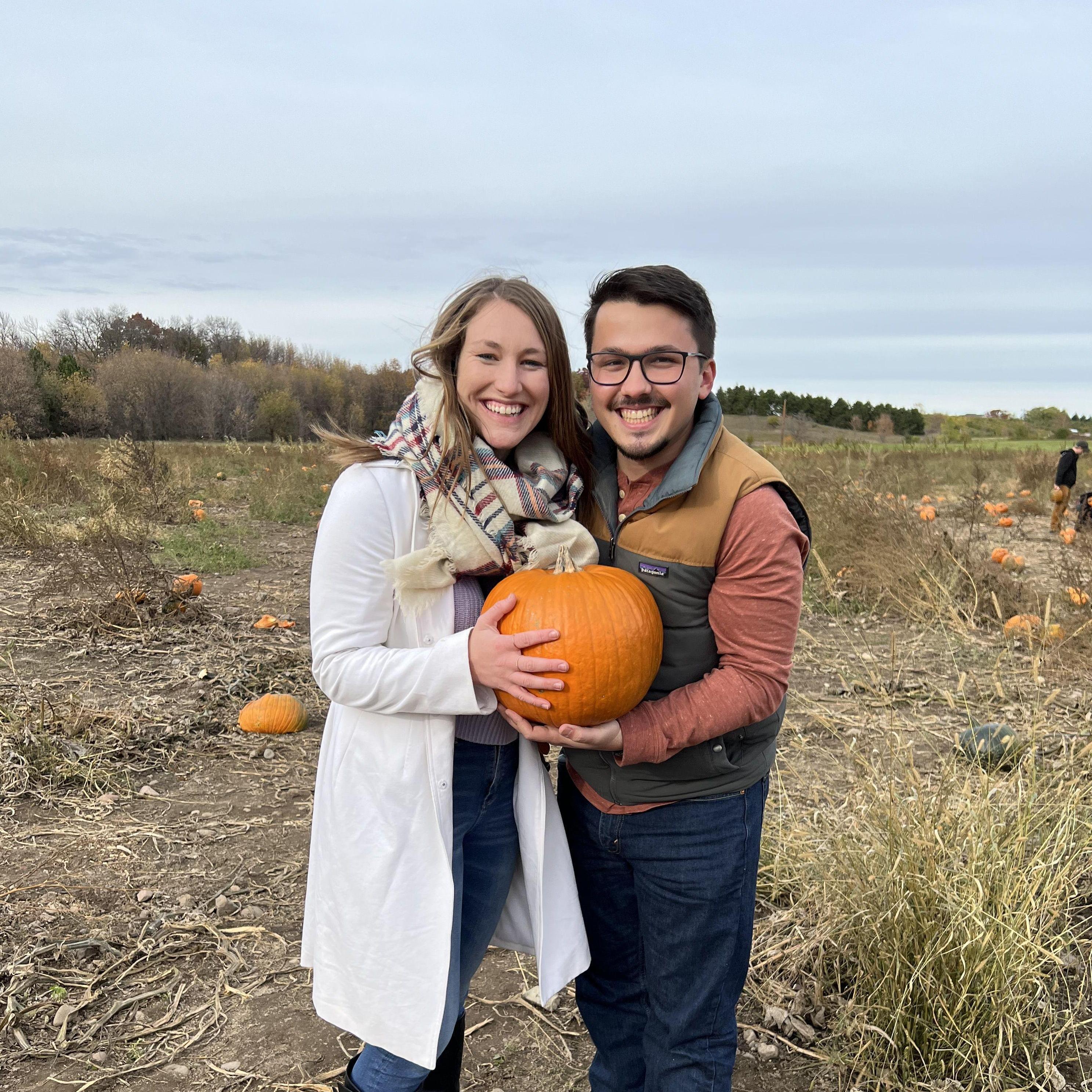 "just friends" at a pumpkin patch