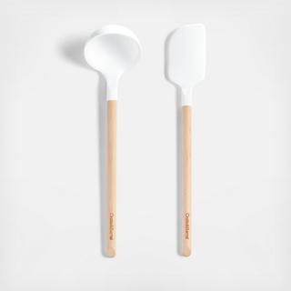 2-Piece Silicone & Wood Utensil Set