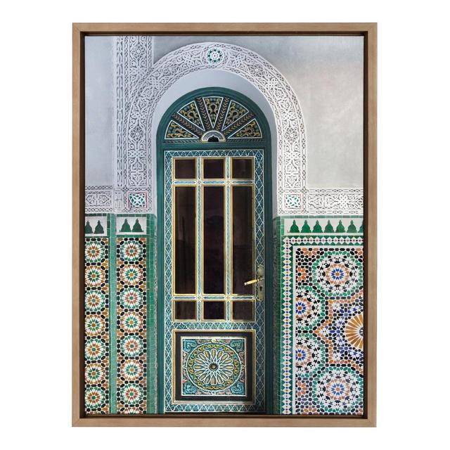18" x 24" Sylvie Morocco Essaouira Door Framed Wall Canvas by Golie Gold - Kate & Laurel All Things Decor