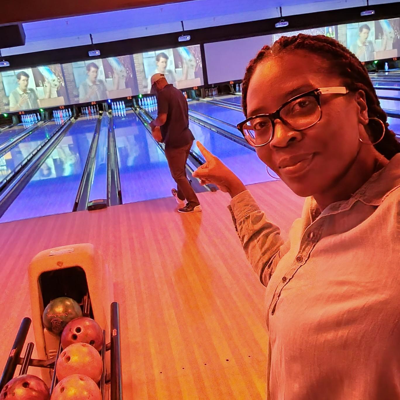 Bowling...our competitive spirit came out.