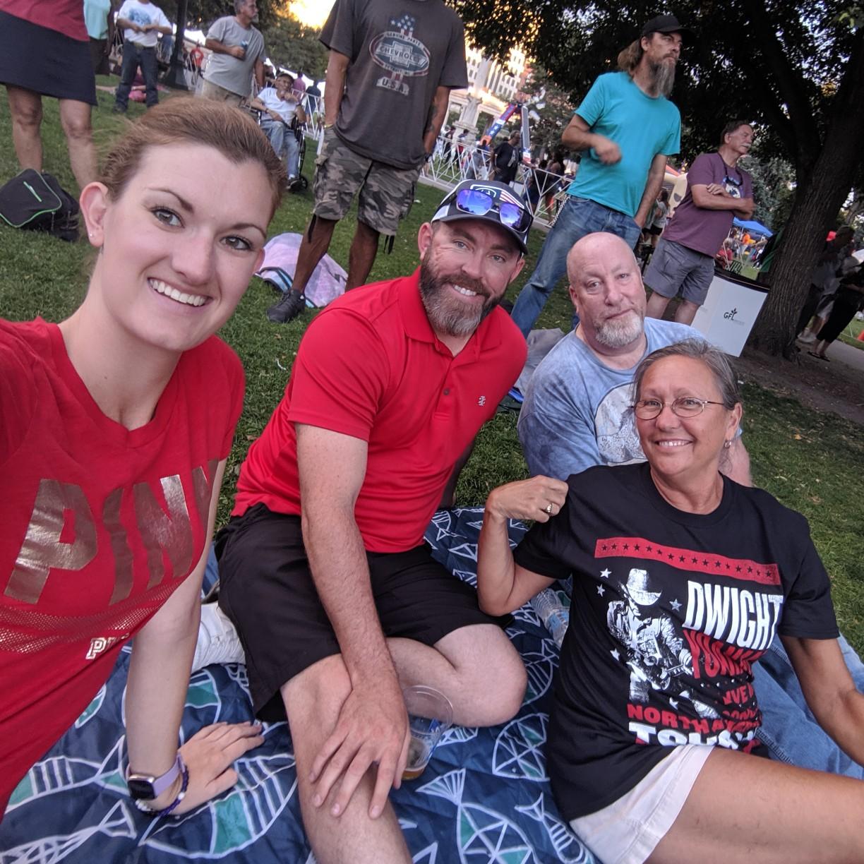 Concert fun with Dale and his parents