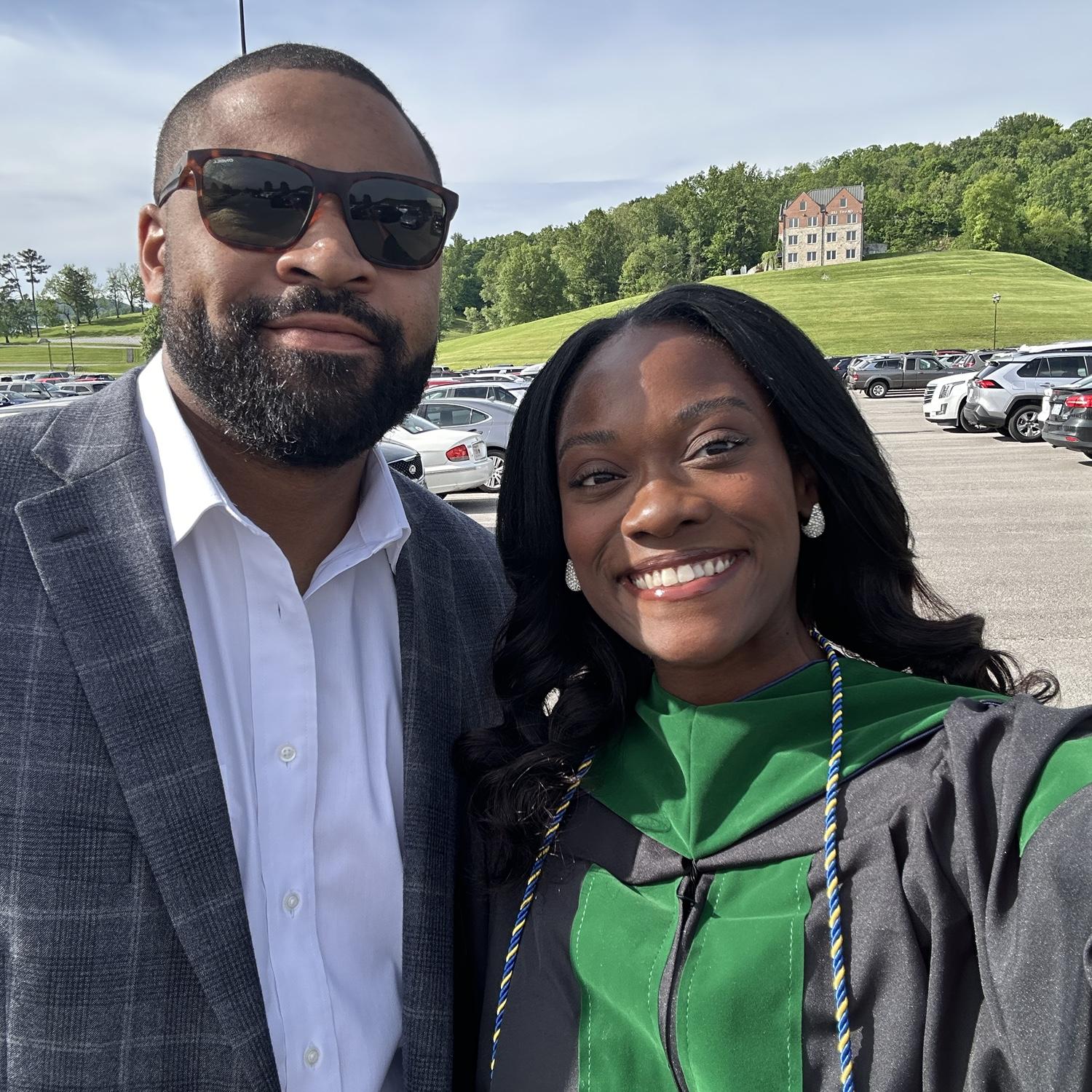 Destiny’s medical school graduation.