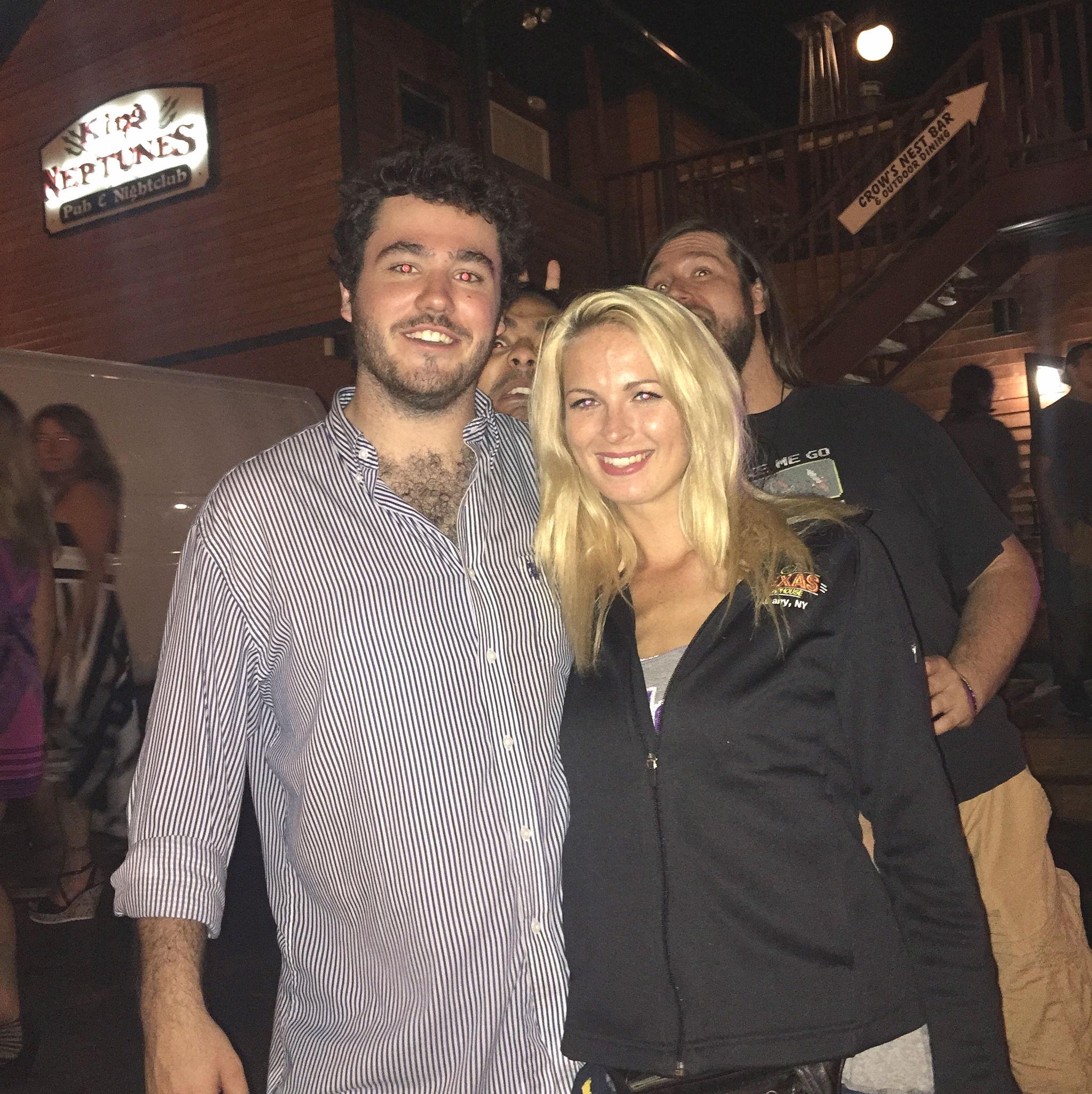 2015: This photo was taken the first night we met. Libby went to see Formula 5 in Lake George and insisted on meeting the guitar player.