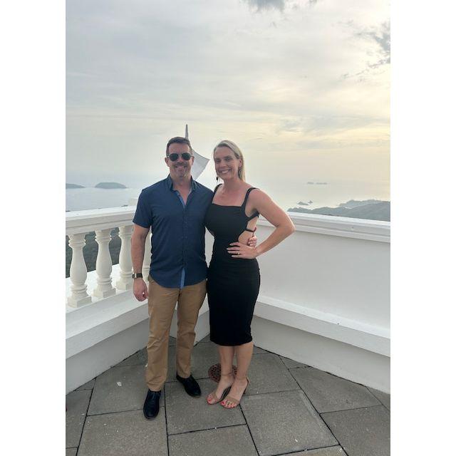 On top of a castle in Costa Rica