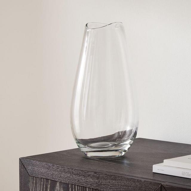 Organic Glass Collection, Clear, Glass, Extra Large Vase