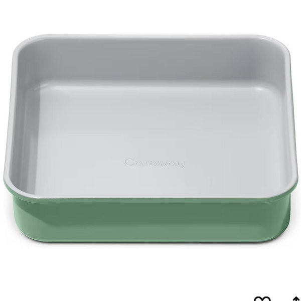 Caraway Non-Stick Ceramic 9” Square Pan - Naturally Slick Ceramic Coating - Non-Toxic, PTFE & PFOA Free - Perfect for Brownies, Lemon Bars, Cakes, & More - Sage