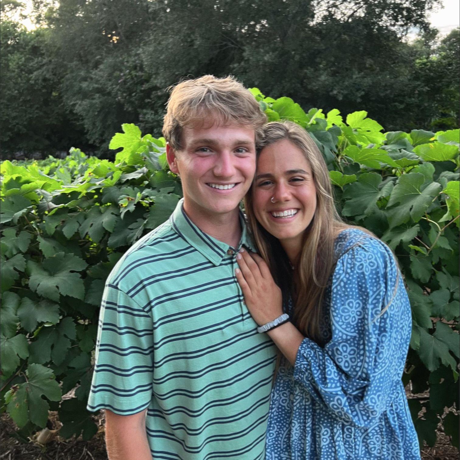 Both of us spent a summer working at camp - Canyon got tan!