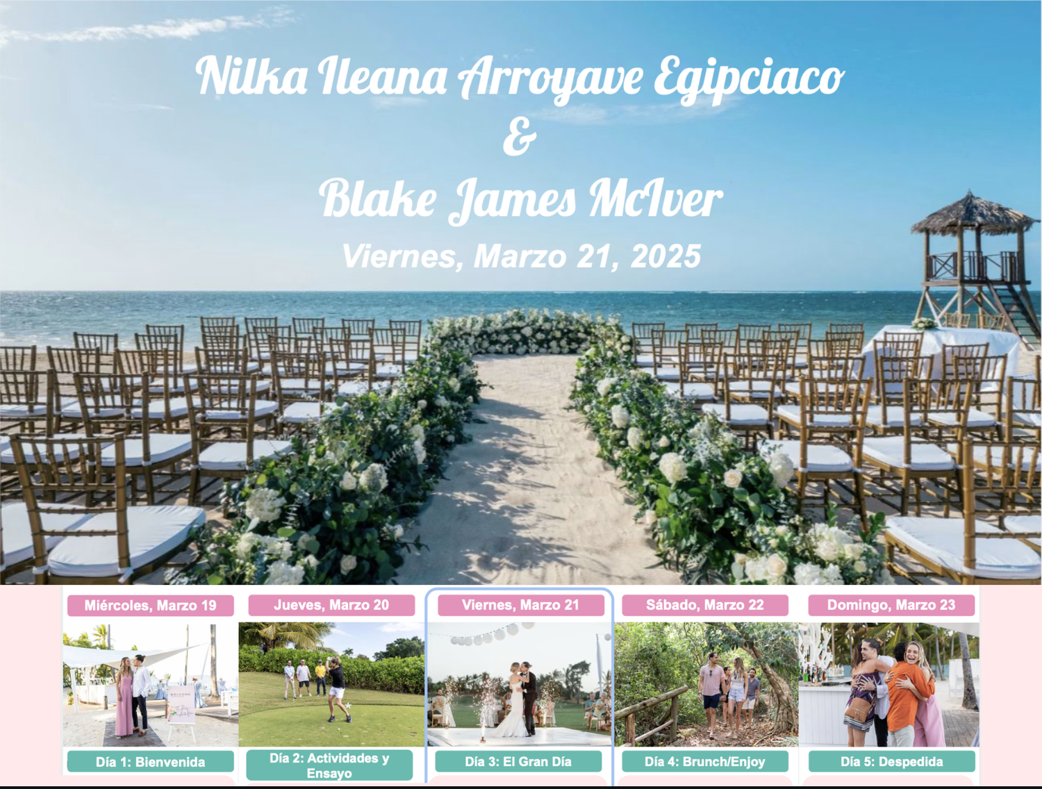 The Wedding Website of Nilka Ileana Arroyave Egipciaco and Blake James McIver