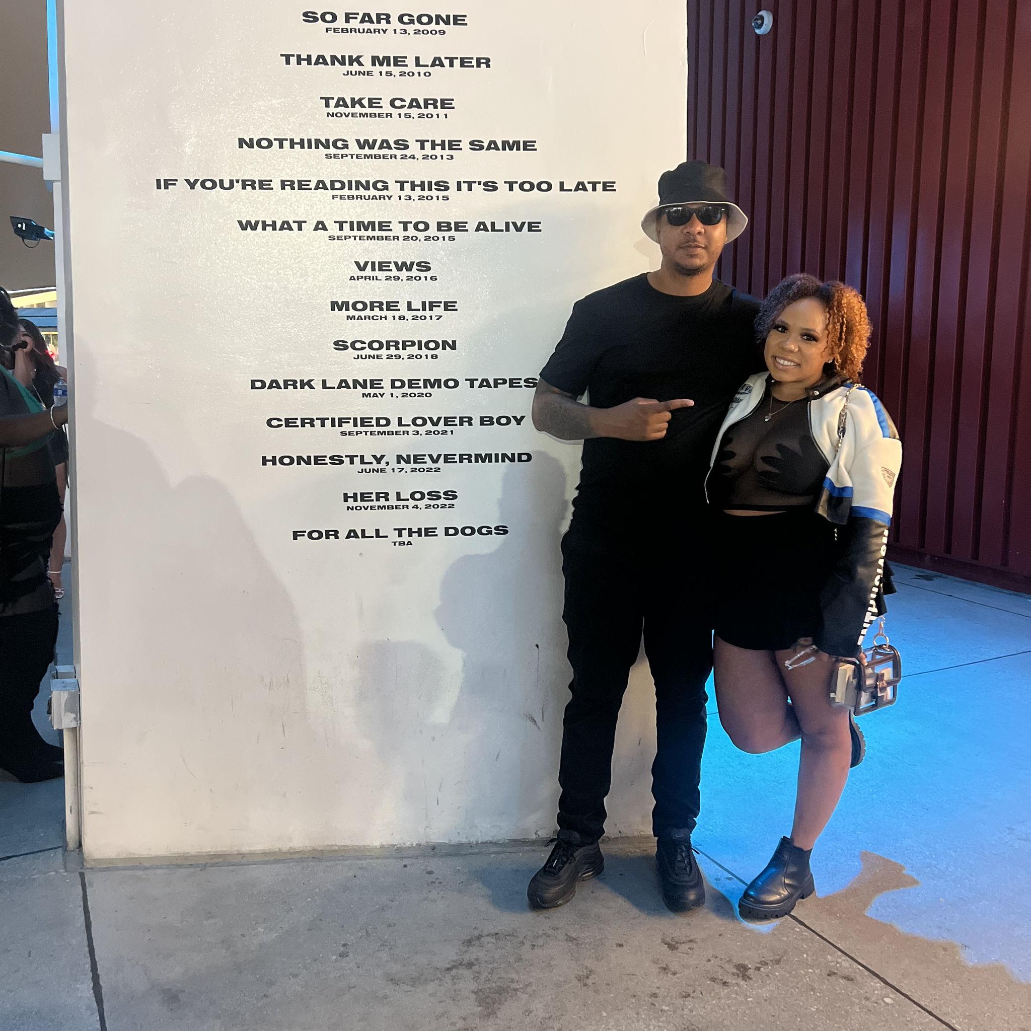 His first time seeing drake