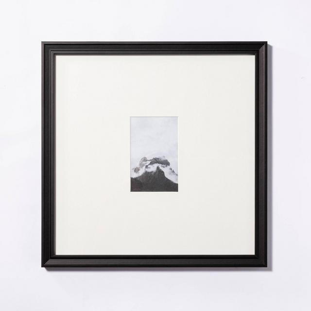 15" x 15" Matted to 4" x 6" Gallery Frame Art Black - Threshold™ designed w/Studio McGee