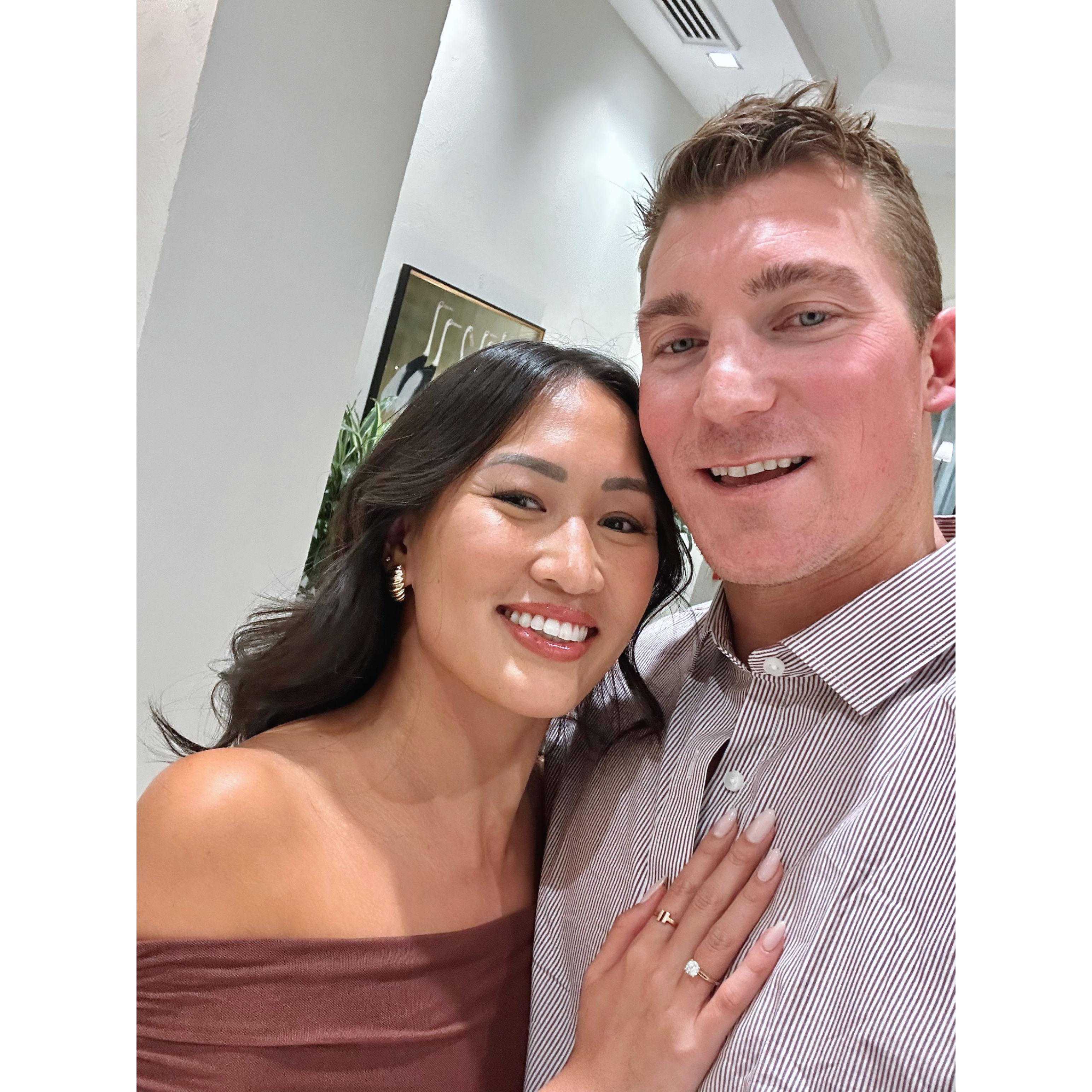 January 22nd, 2025: He proposed!! Celebrated with family in Jacksonville.