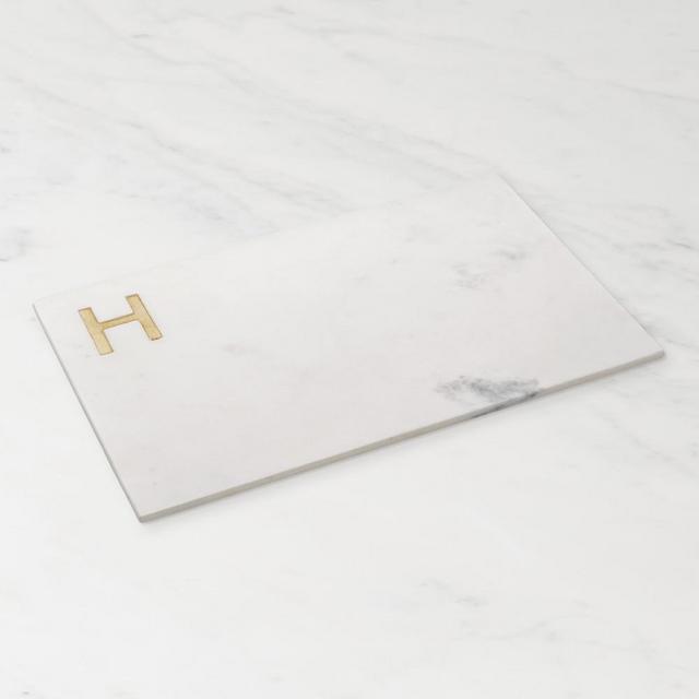 Marble & Brass Monogram Board, H