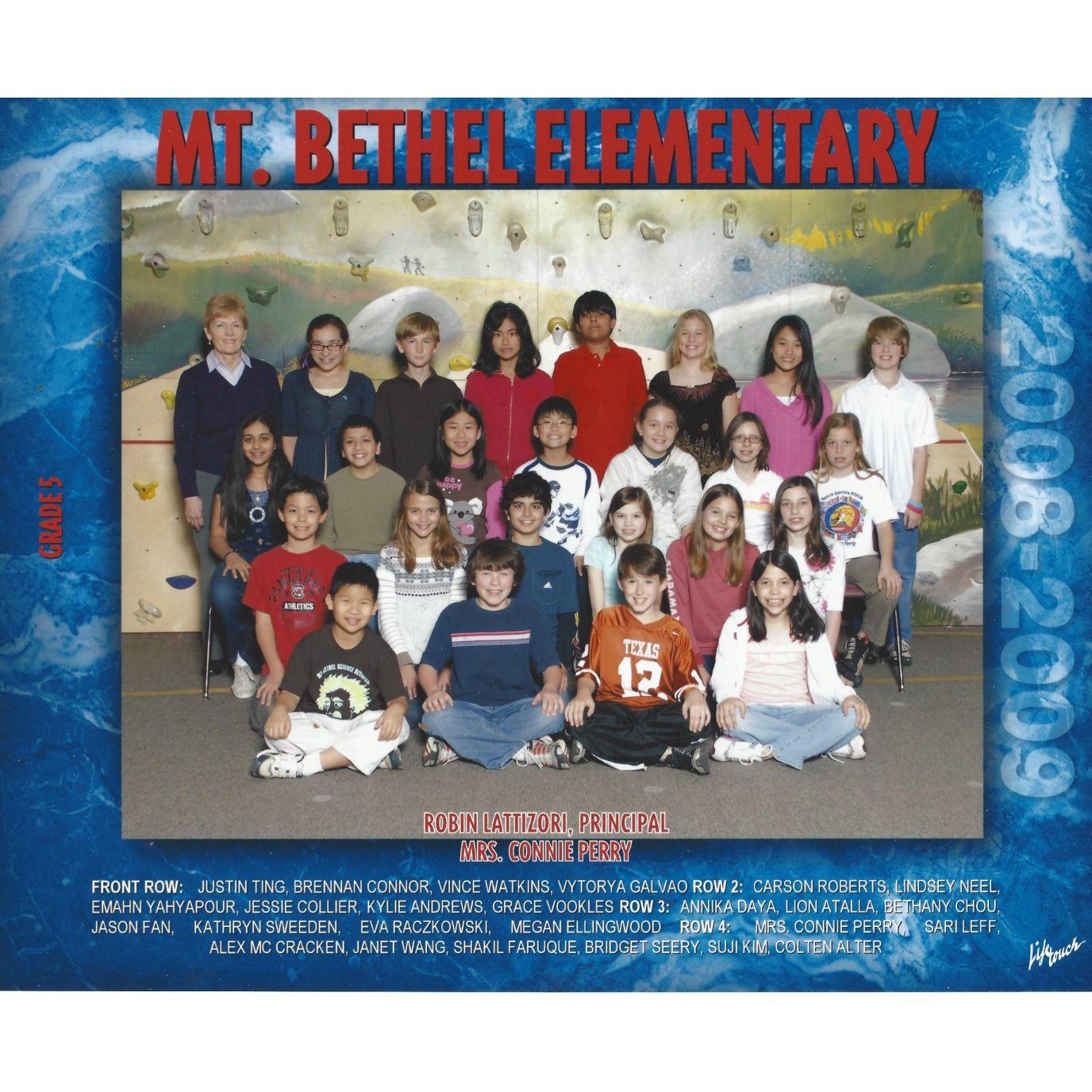 Mrs. Perry's 5th Grade Class 2008-2009
