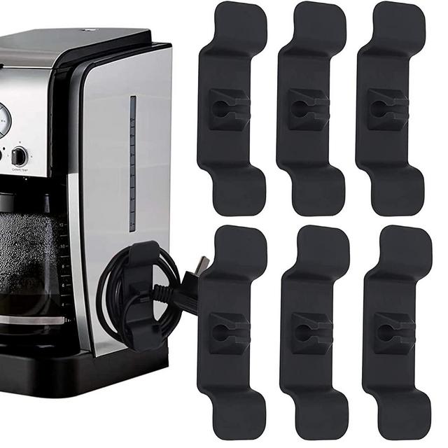 YYSKY 6Pcs Cord Organizer for Appliances,Wire Organizer,Cord Holder,Tidy Wrap Cord Wrapper for Appliances,Compatible Pressure Cooker Coffee Maker Blender Air Fryer. (6 Black)