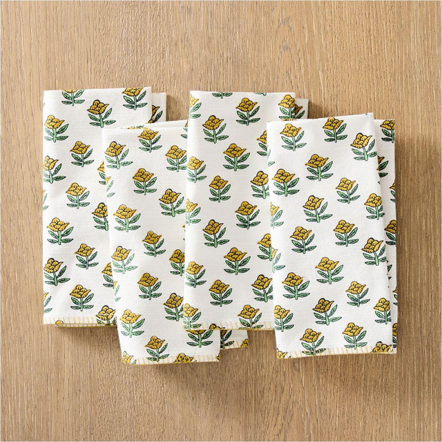 Rhode Begonia Napkin, Dijon, Set of 4