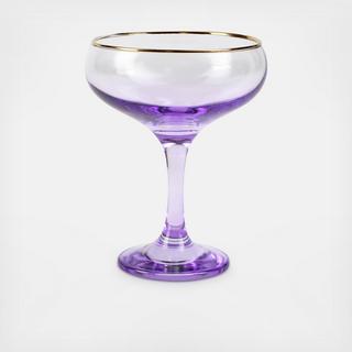Rainbow Coupe Champagne Glass, Set of 4